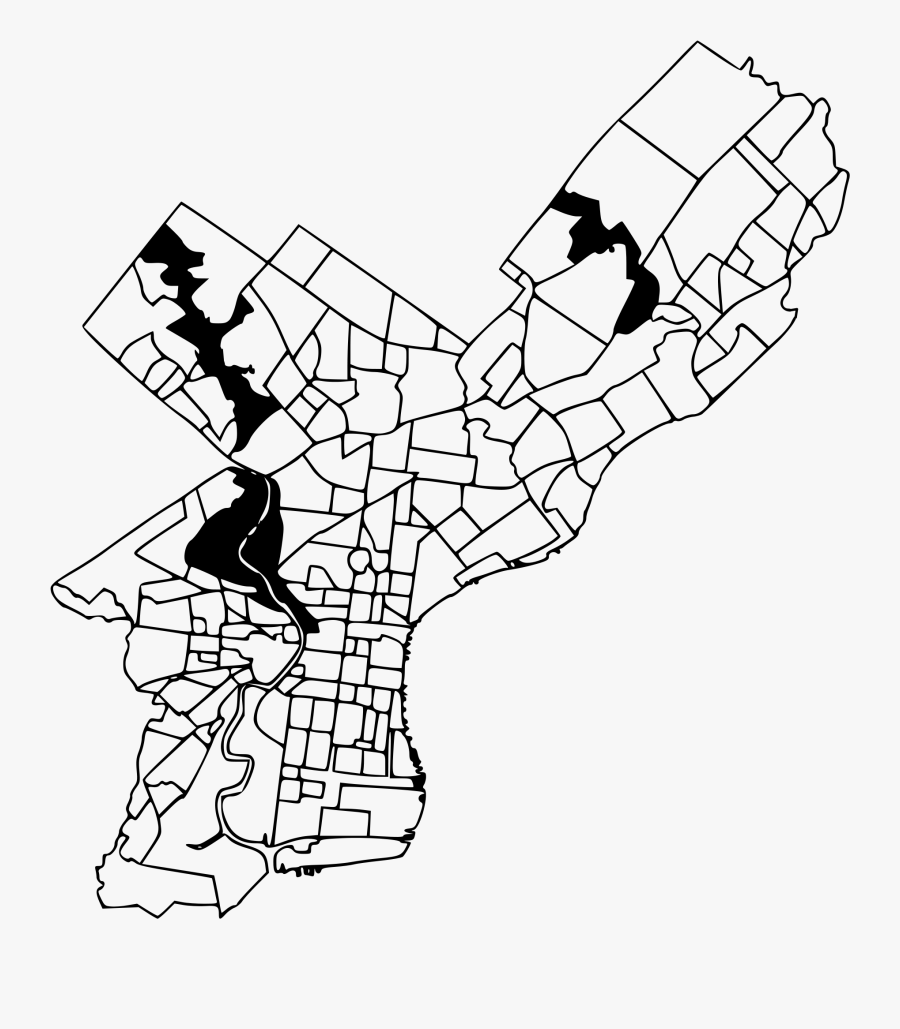 List Of Philadelphia Neighborhoods - Mt Airy Philadelphia Map, Transparent Clipart