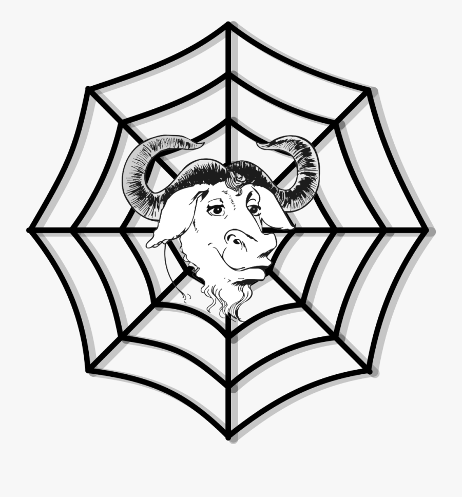 File - Gnunet Logo - Svg - Clipart Spider Web - Png - Spider Web Drawing Png, Transparent Clipart