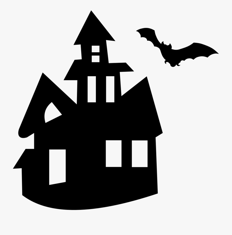Haunted Mansion - Silhueta Castelo Halloween, Transparent Clipart