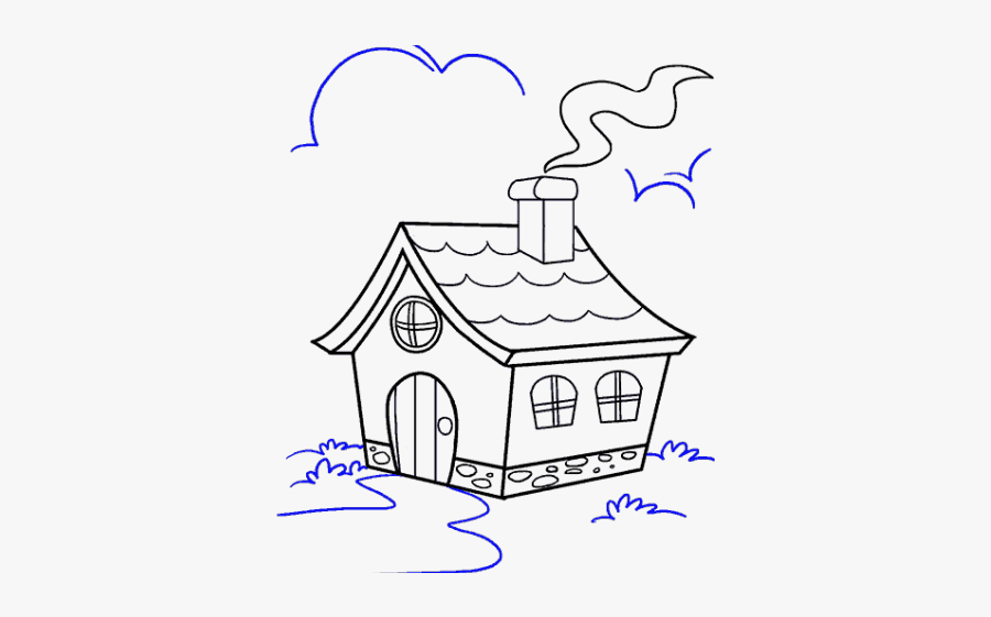 Draw A Cartoon House, Transparent Clipart