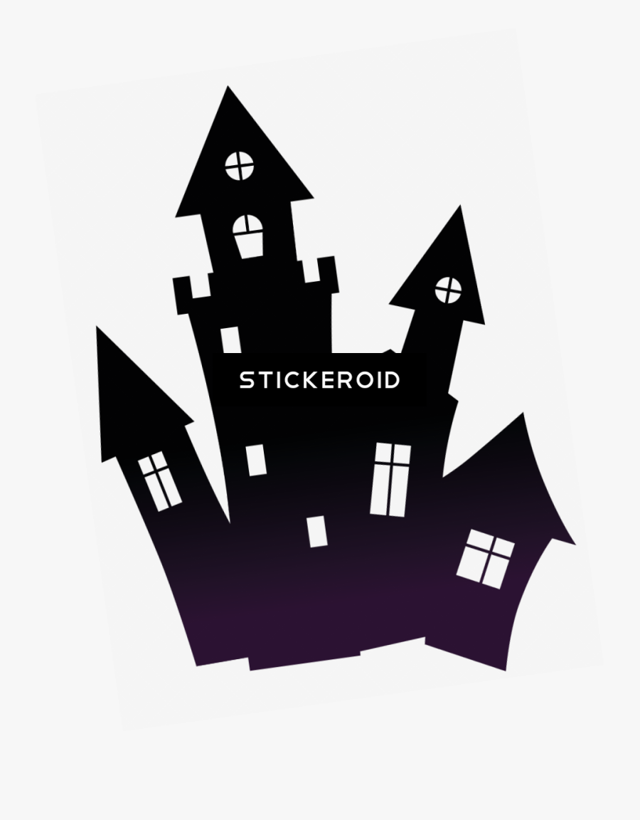 Silhouette Haunted House Clipart, Transparent Clipart