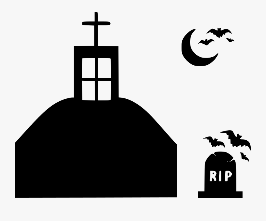 Building Haunted Home House Mansion Bats Moon Rip, Transparent Clipart