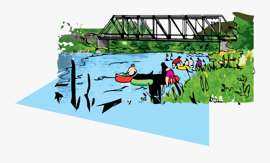 Forest Clipart Creek - Illustration, Transparent Clipart
