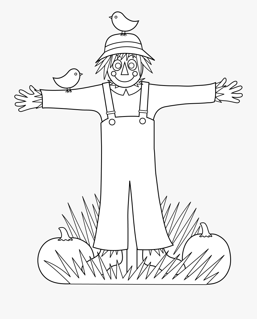 Scarecrow Clipart Outline, Transparent Clipart
