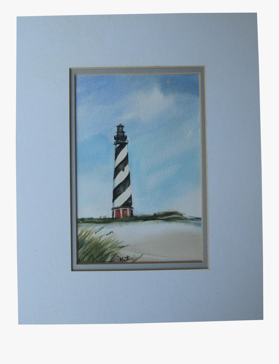 Drawing Lighthouse Watercolor - Picture Frame, Transparent Clipart