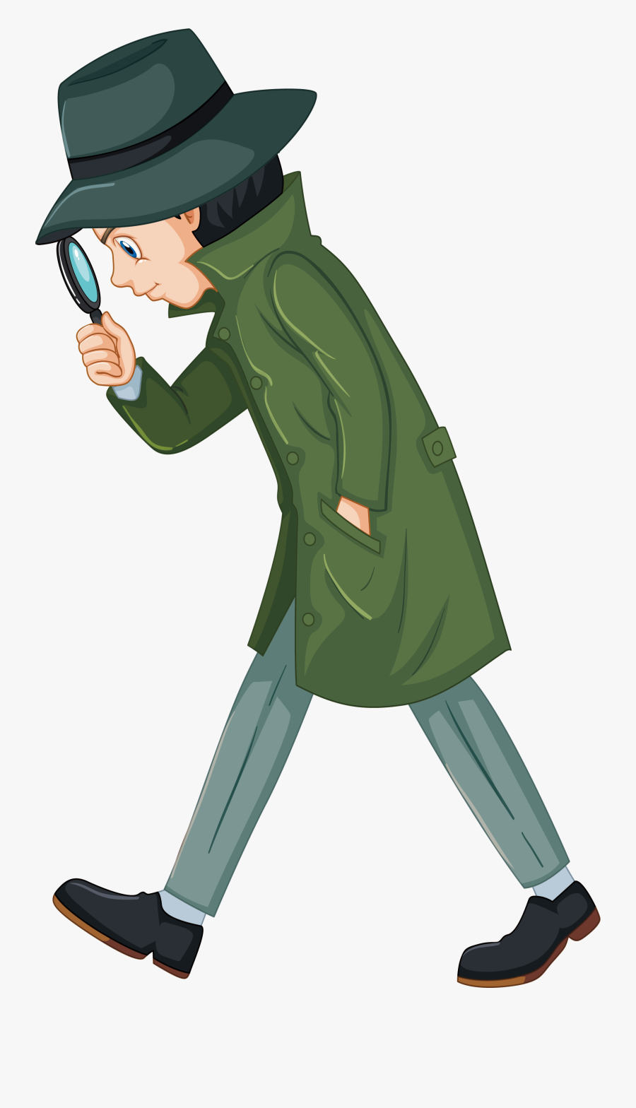 Detective Vector Sherlock Holmes - Detective Looking For Clues, Transparent Clipart
