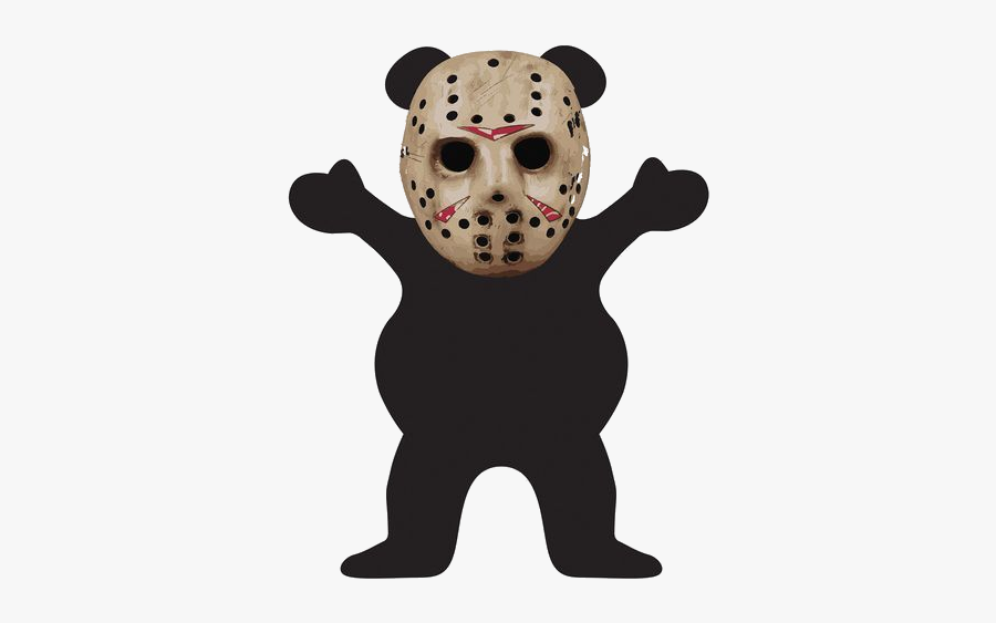 #jason #voorhees #bear #fridaythethirteenth - Grizzly Grip Tape Bear, Transparent Clipart