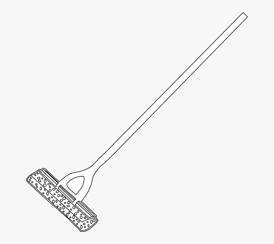 Mop, Cleaning, Broom, Sweeping, Household, Tool, Clean - Drawing Picture Of Mop, Transparent Clipart
