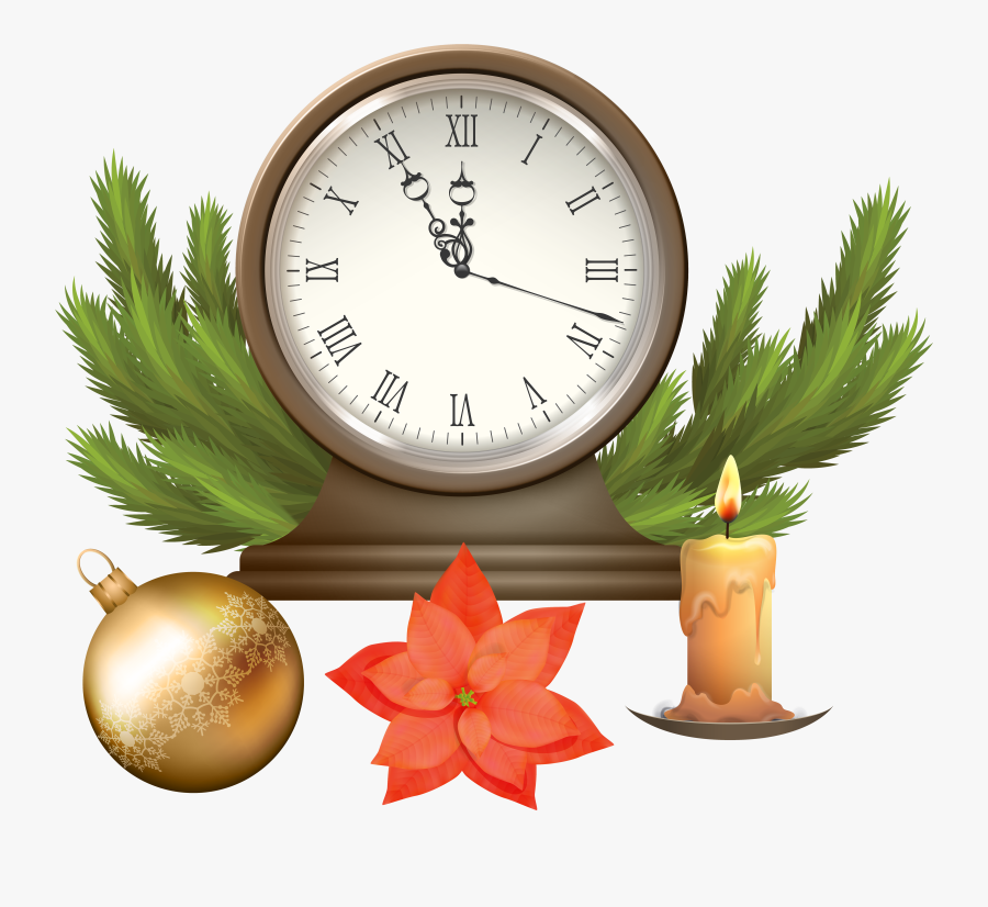 Clock Clipart Png , Png Download - Christmas Clock Png, Transparent Clipart