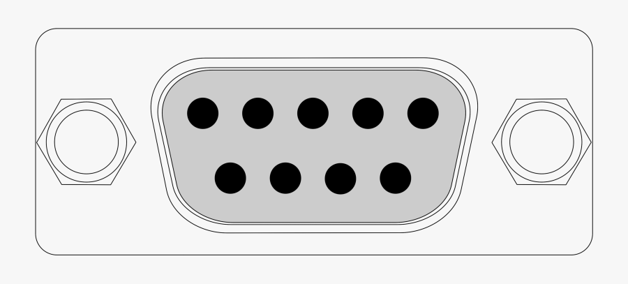 Serial Port Black And White, Transparent Clipart