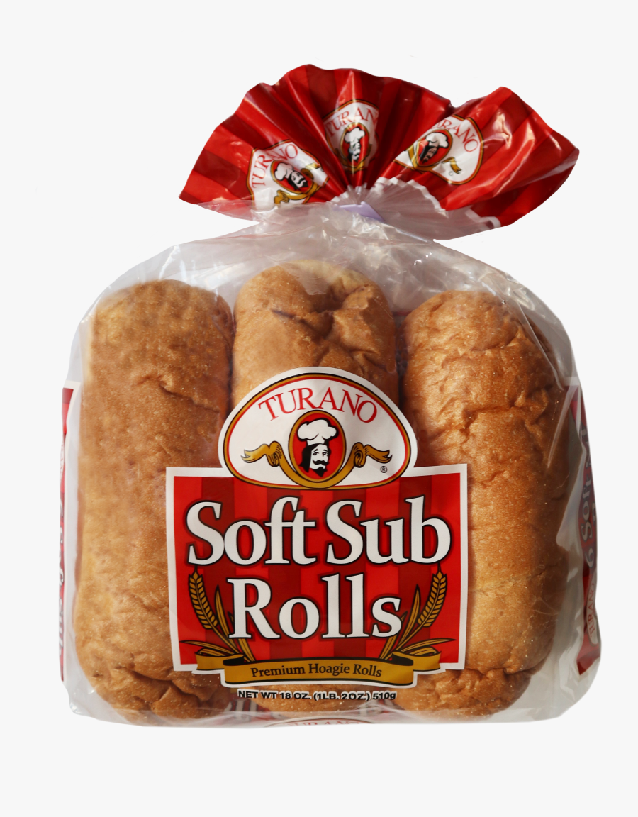 Clip Art Poor Boy Sub - Turano Bread French Rolls, Transparent Clipart