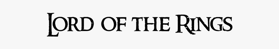 Clip Art Rings Font Download Famous - Lord Of The Rings, Transparent Clipart