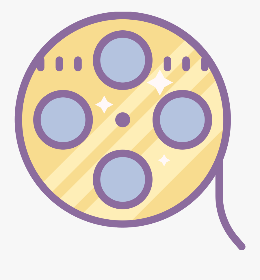 Film Reel Icon - Circle, Transparent Clipart