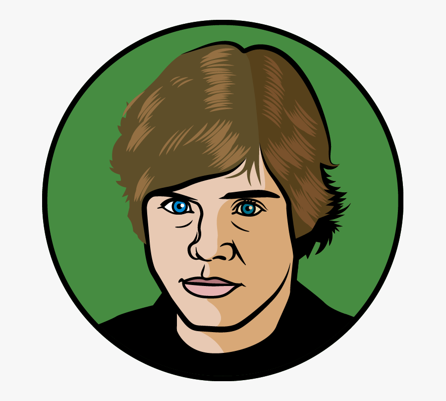 Attacking Midfielder, Central - Luke Skywalker Face Cartoon, Transparent Clipart