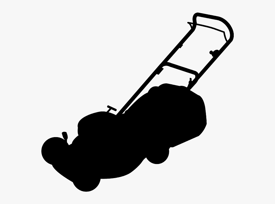Lawnmower Silhouette, Transparent Clipart