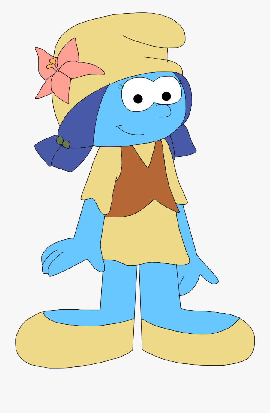 Marcospower1996 Unnamed Female Smurf From Lost Village - Smurfs Lost Village Stormy, Transparent Clipart