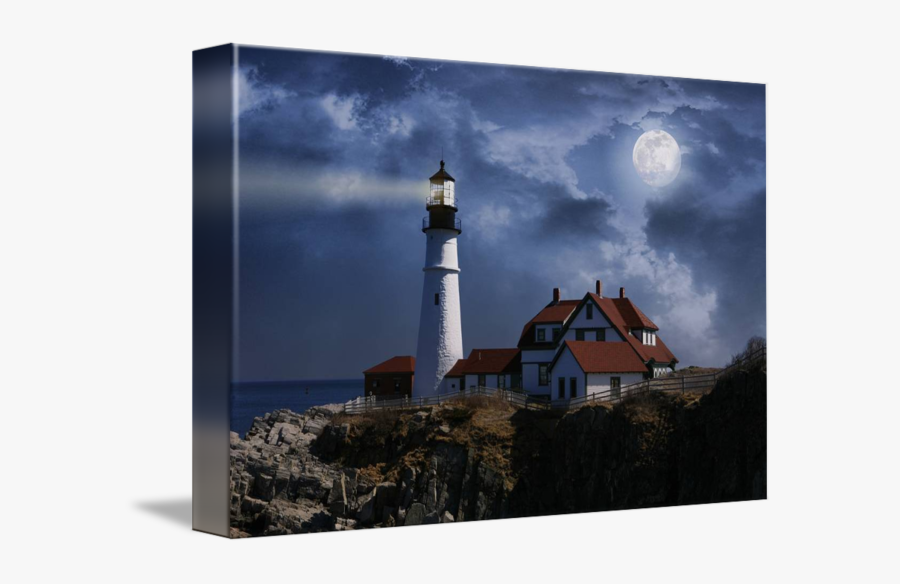Clip Art Stormy Portland Head In - Lighthouse, Transparent Clipart
