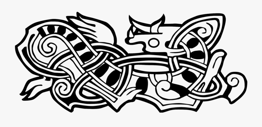 Dragon Knotwork Dragons Celtic Dragon Knot Png - Viking Art, Transparent Clipart