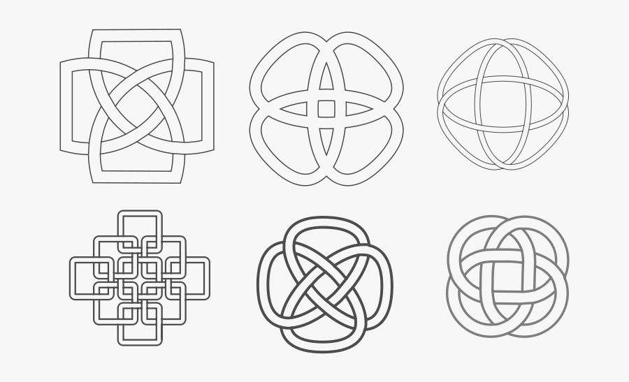 Celtic Inspired Knots - Simple Celtic Knot Drawing, Transparent Clipart