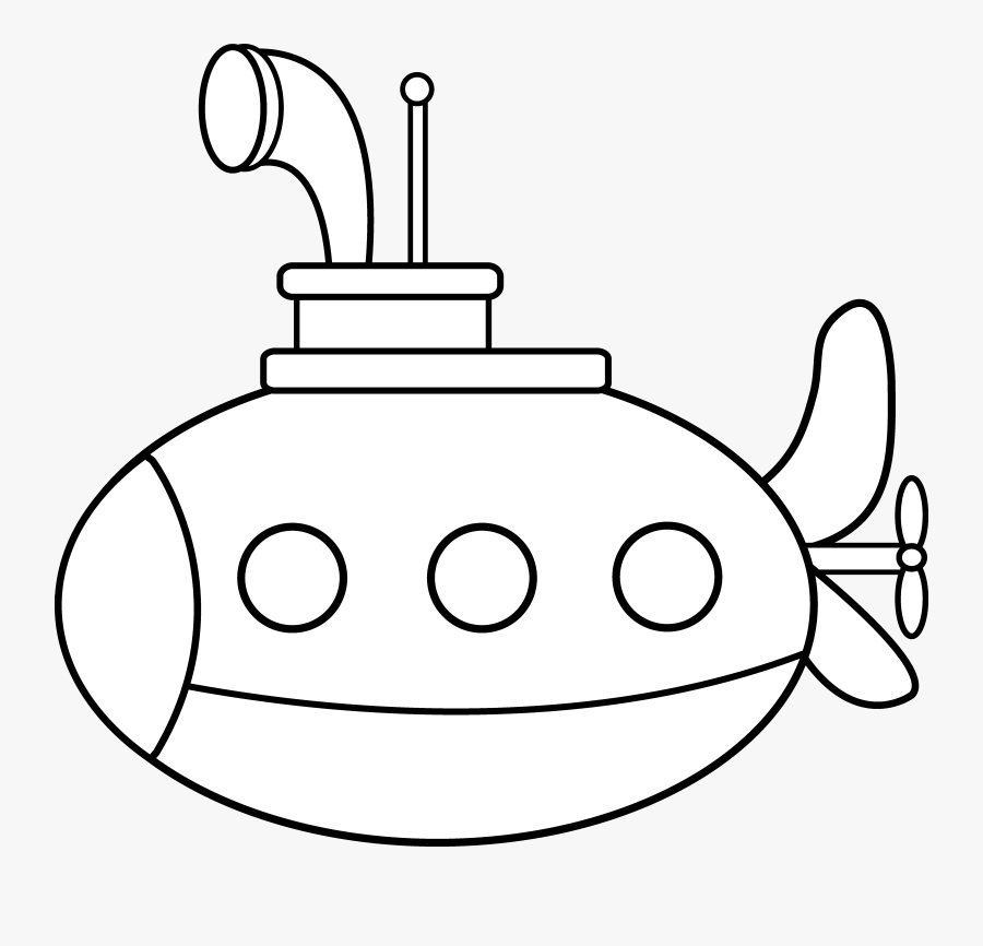 Cartoon Submarines - White Submarine, Transparent Clipart