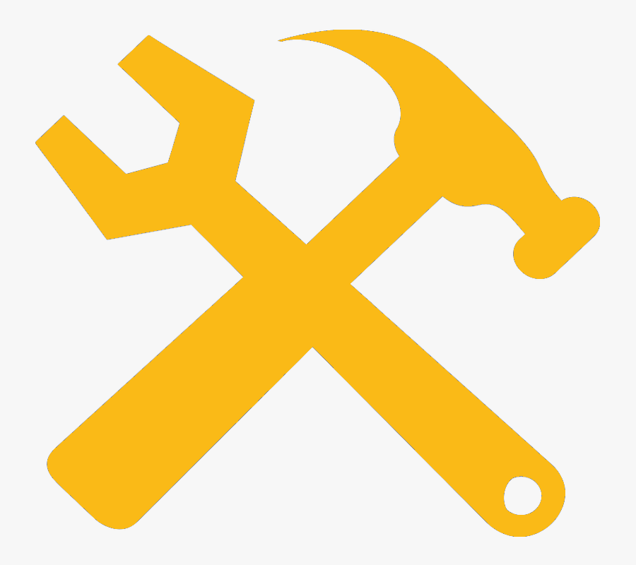 Crossed Hammer And Wrench, Transparent Clipart