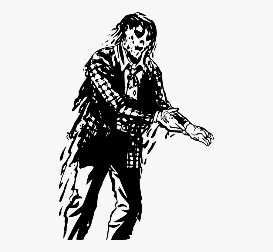 Human Behavior,silhouette,art - Vector Black And White Walking Dead, Transparent Clipart