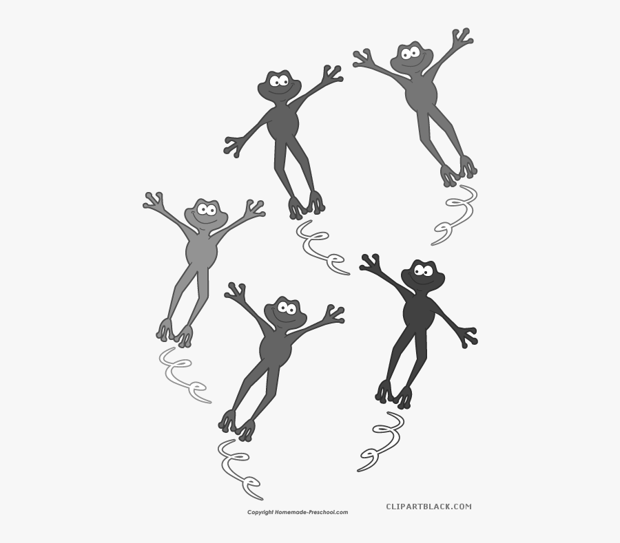 Transparent Frogs Clipart Black And White - Cartoon, Transparent Clipart