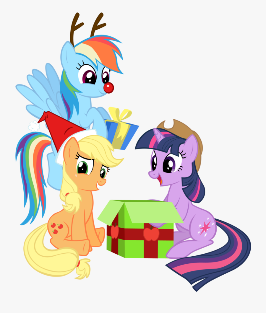 Accessory Swap, Applejack, Artist - My Little Pony Christmas Clipart, Transparent Clipart