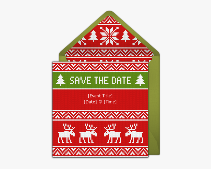 Free Christmas In July Save The Date Invitation Template, Transparent Clipart