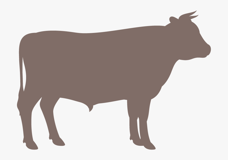 Wondering About Our Current Selection Of Livestock - Cow And Goat Silhouette, Transparent Clipart