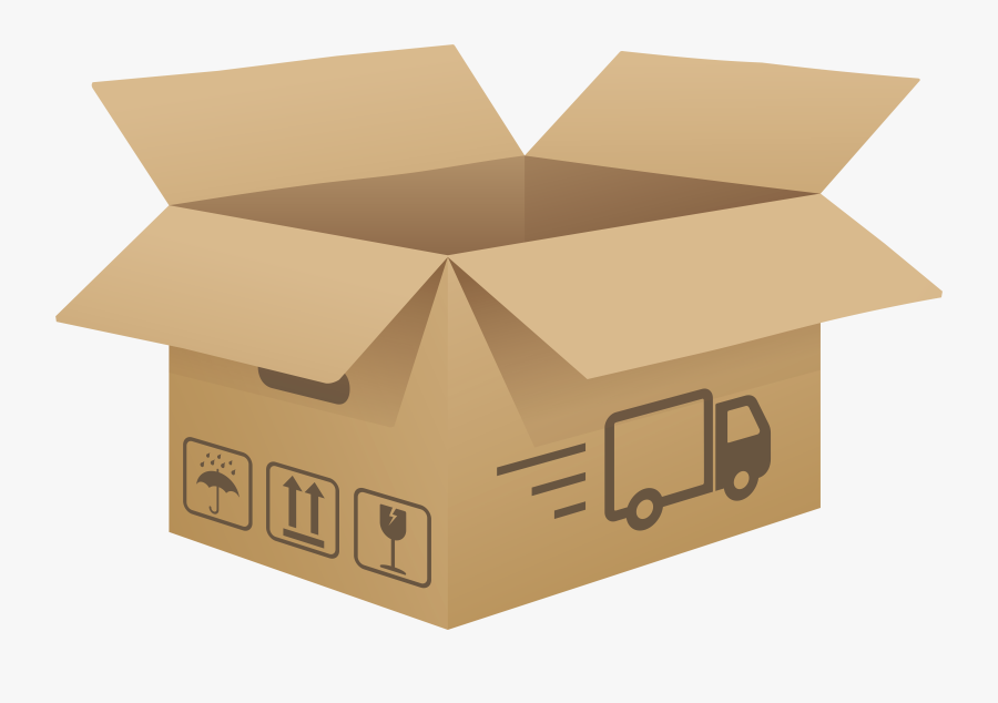 Open Cardboard Box Png Clip Art Image - Cardboard Box Clip Art, Transparent Clipart