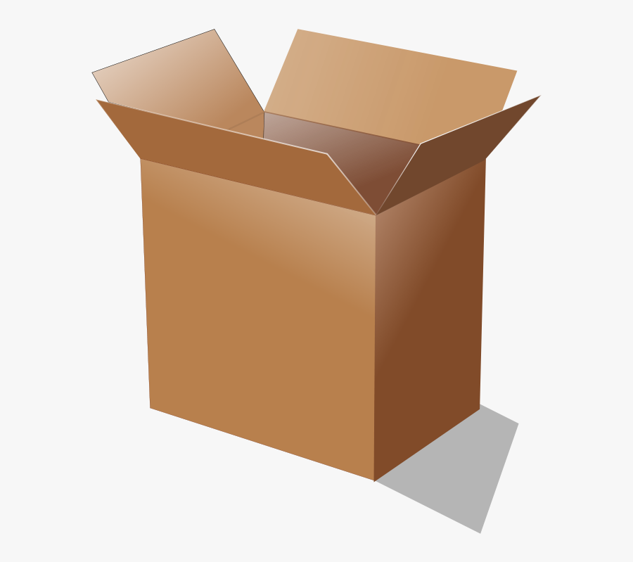 Open Cardboard Box, Transparent Clipart