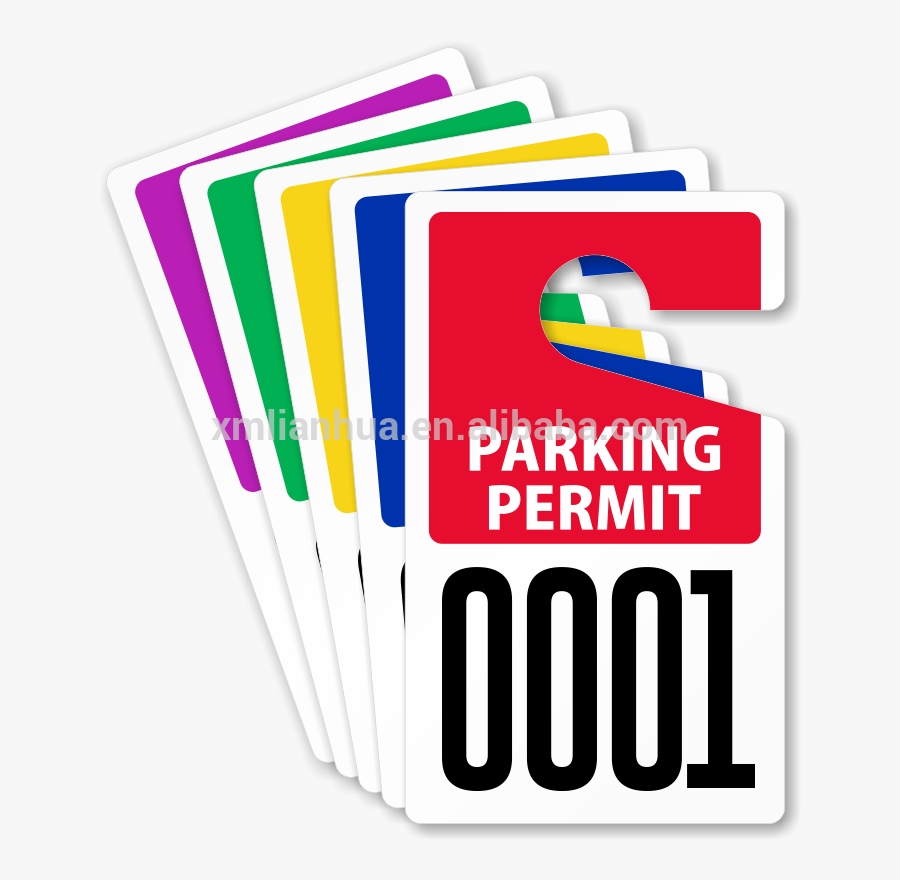 Parking Permit Cardboard Paper Hanging Sign Advertising - Parking Permit, Transparent Clipart