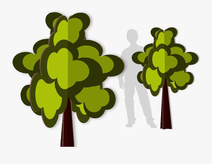 Cardboard Paper Cutout Animation Tree Packaging And - Arbol En 3d De Carton, Transparent Clipart