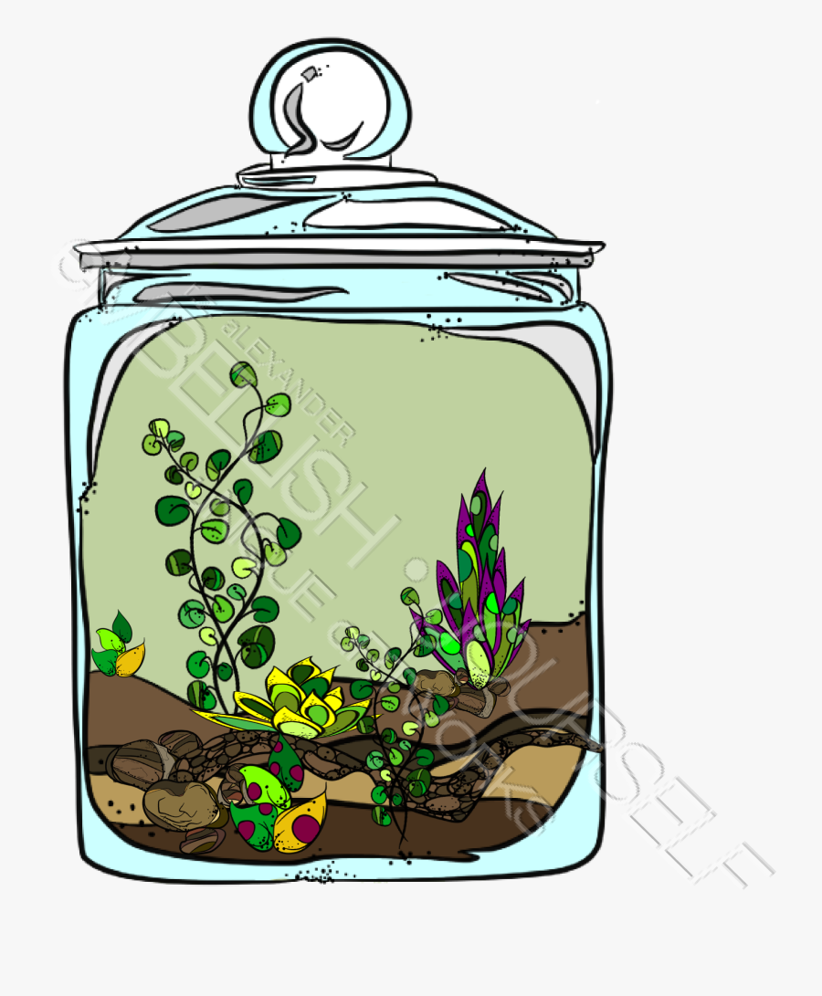 Terrarium Clipart, Transparent Clipart