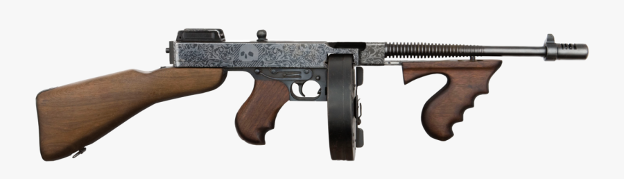 Thompson Submachine Gun, Transparent Clipart
