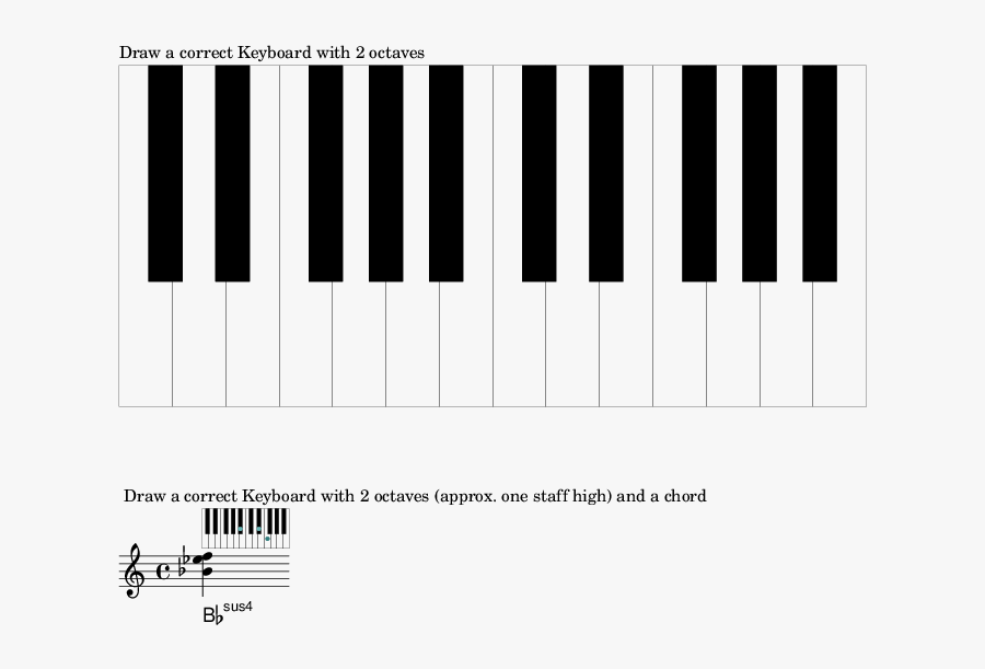 Transparent Piano Keyboard Clipart Black And White - Musical Keyboard, Transparent Clipart