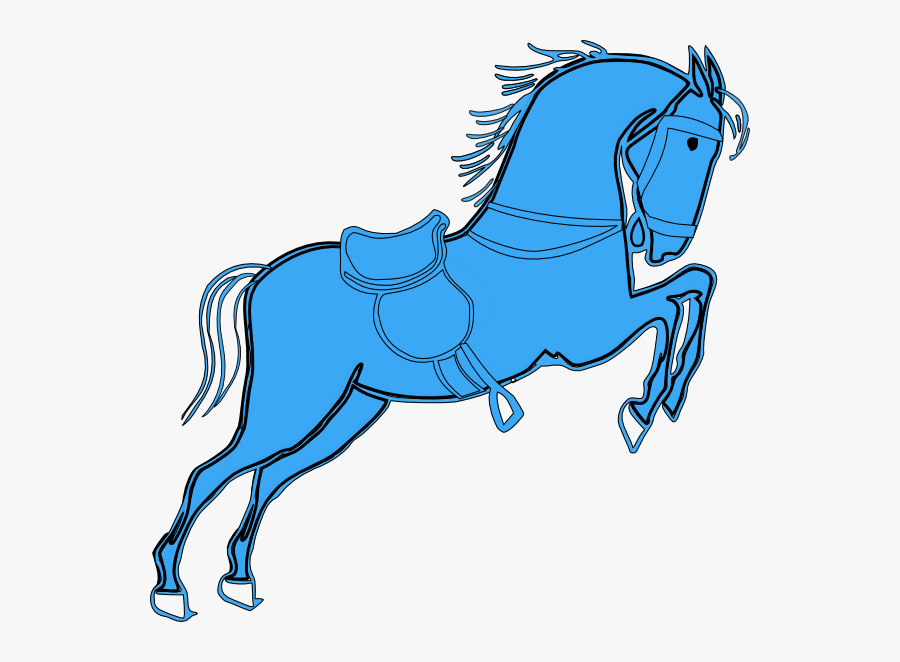 Transparent Tack Clipart - Caballo Dibujo Con Silla, Transparent Clipart