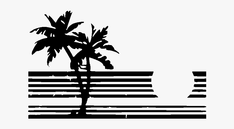 Transparent Black And White Palm Trees, Transparent Clipart