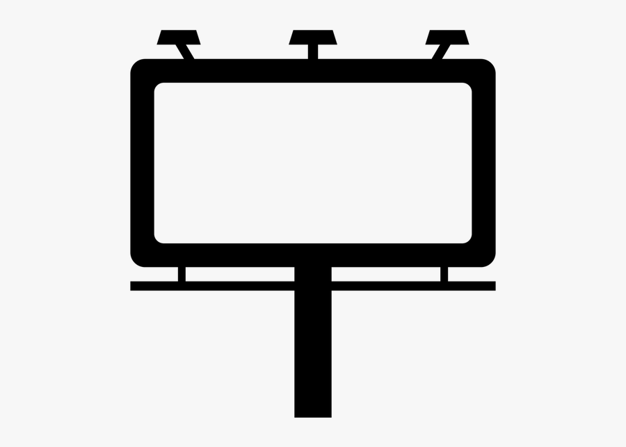 Billboard Black And White, Transparent Clipart