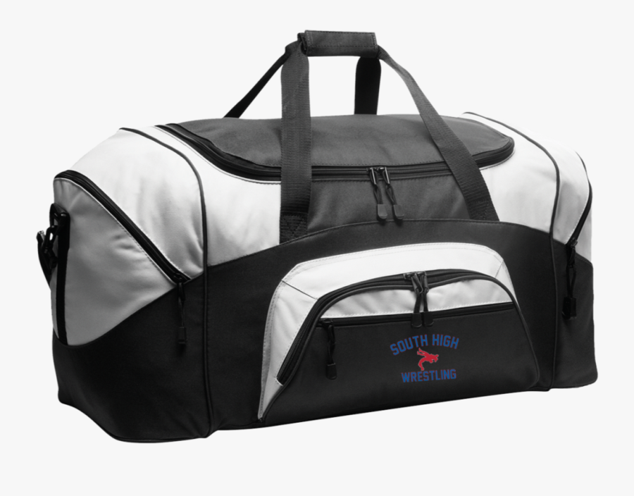 Wrestlers Vector Black And White - Duffel Bag, Transparent Clipart