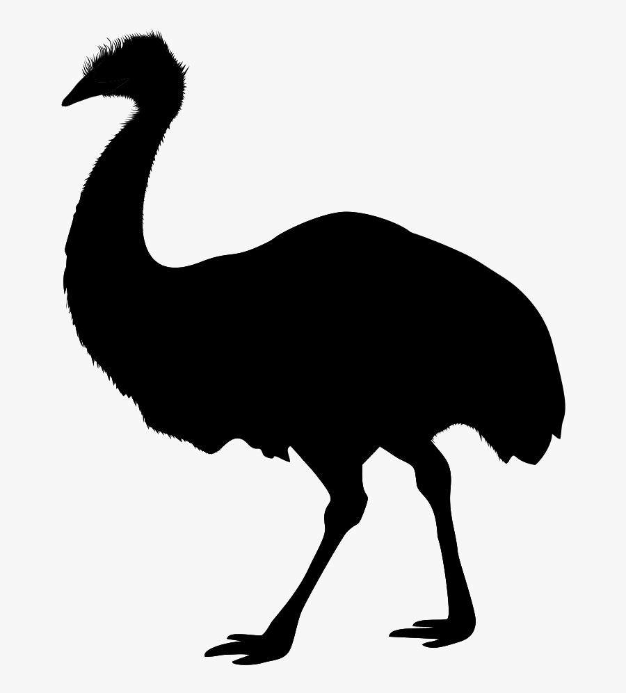 Clip Art White-tailed Deer Image Animal Silhouettes - Ostrich Silhouette Transparent, Transparent Clipart