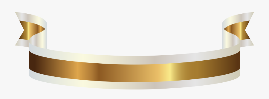 Gold And White Banner Png Clipart Picture - Gold And White Banners, Transparent Clipart