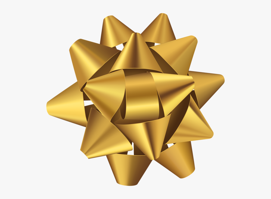 Gold Bow Png, Transparent Clipart