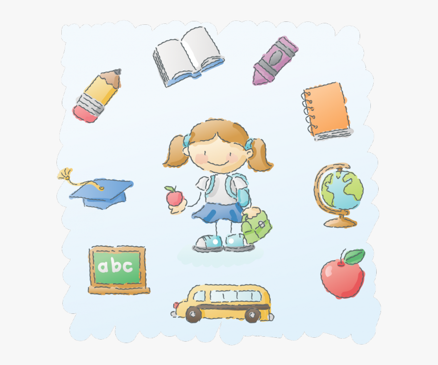 School - Way To School, Transparent Clipart
