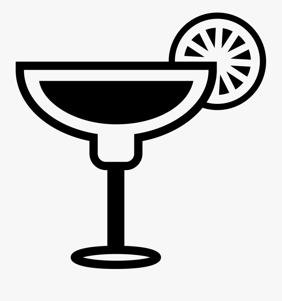 Cocktail Glass With Lemon Slice On The Border Comments - Icono De Copa Png, Transparent Clipart