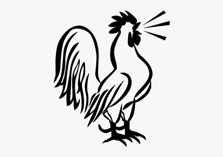 Rooster Clipart Black And White, Transparent Clipart