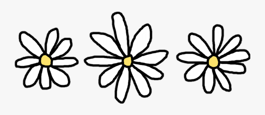 #flowers #margaritas #flores #three #tres #tumblr #sticker - Daisy Png, Transparent Clipart