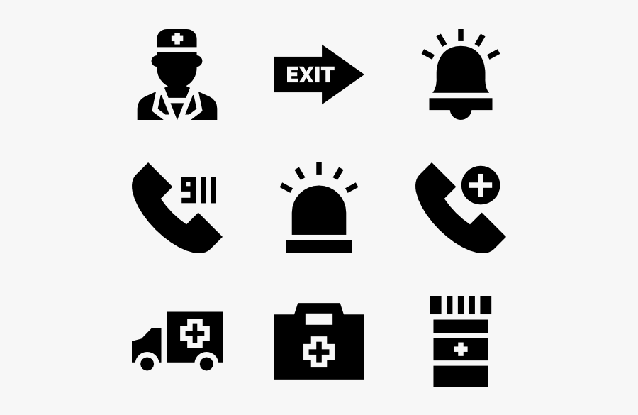 Clip Art Icons Free Vector Emergency - Military Icon Vector, Transparent Clipart