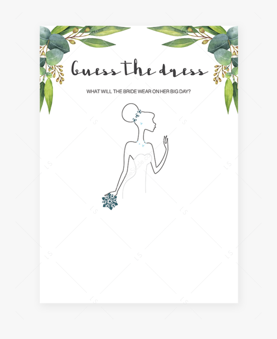 Classic Bridal Shower Game Guess The Dress Printable - Baby Shower Emoji Pictionary Free, Transparent Clipart